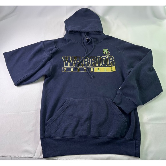 Vintage South Central Warriors Football Hoodie Badger Sport Green Gold Small S - Picture 2 of 11